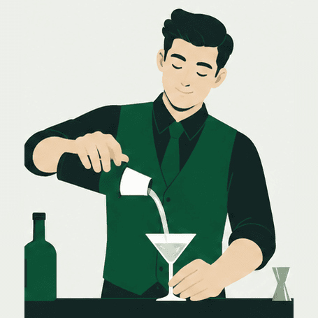 A hospitality worker on shift