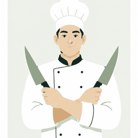 A hospitality worker on shift