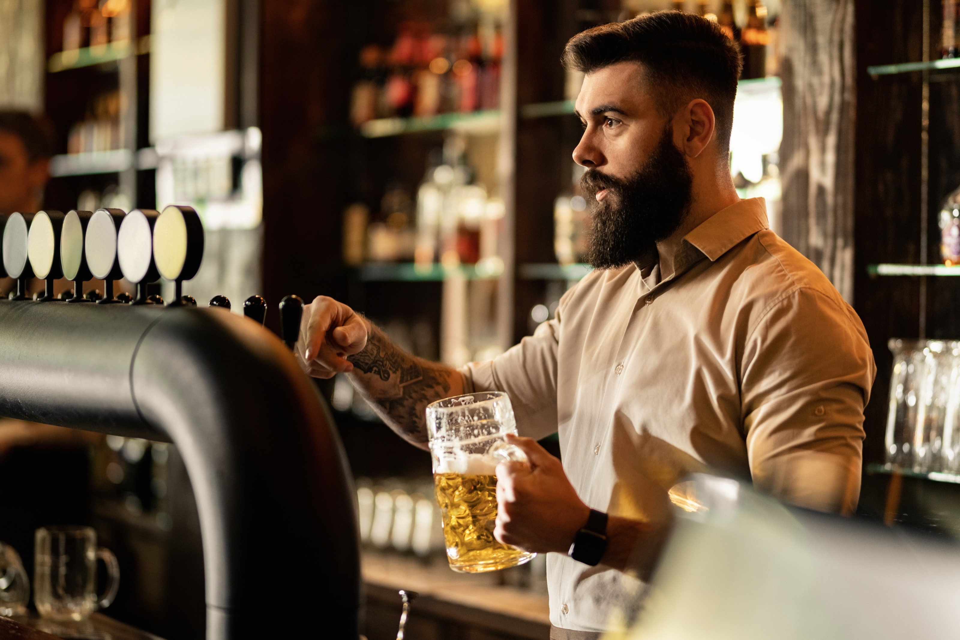 Pubs and bars: a working pubs and bar in Ireland